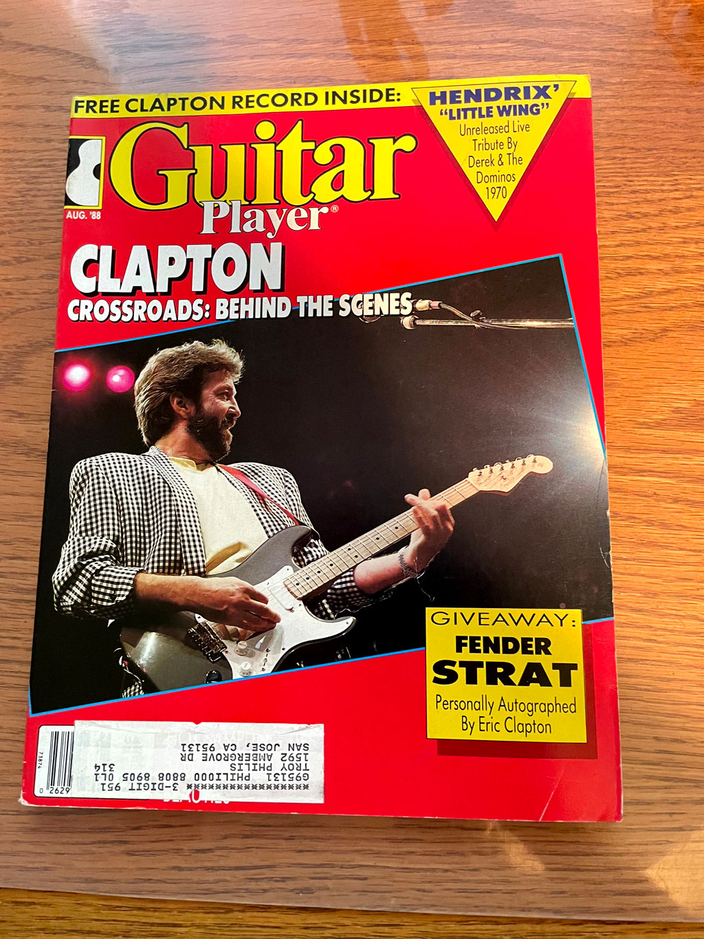 Guitar Player Magazine August 1988 CLAPTON CROSSROADS BEHIND THE